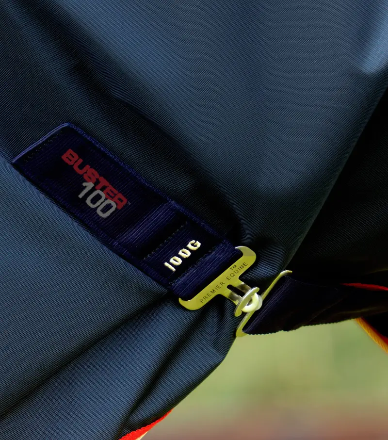 Buster 100G Turnout Rug With Snug-Fit Neck Cover Navy 5