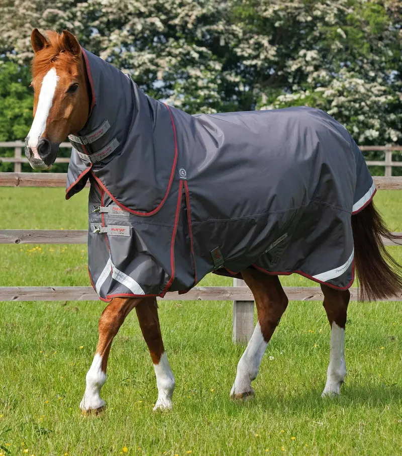 Buster 150G Turnout Rug With Classic Neck Cover Grey 1