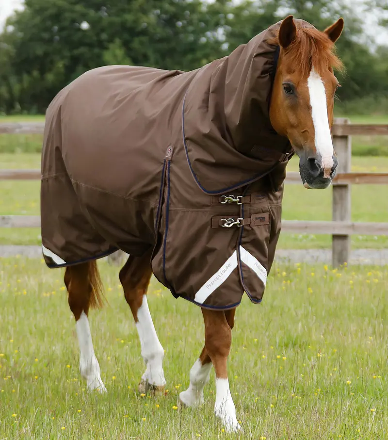 Buster 400G Turnout Rug With Snug-Fit Neck Cover Brown 1