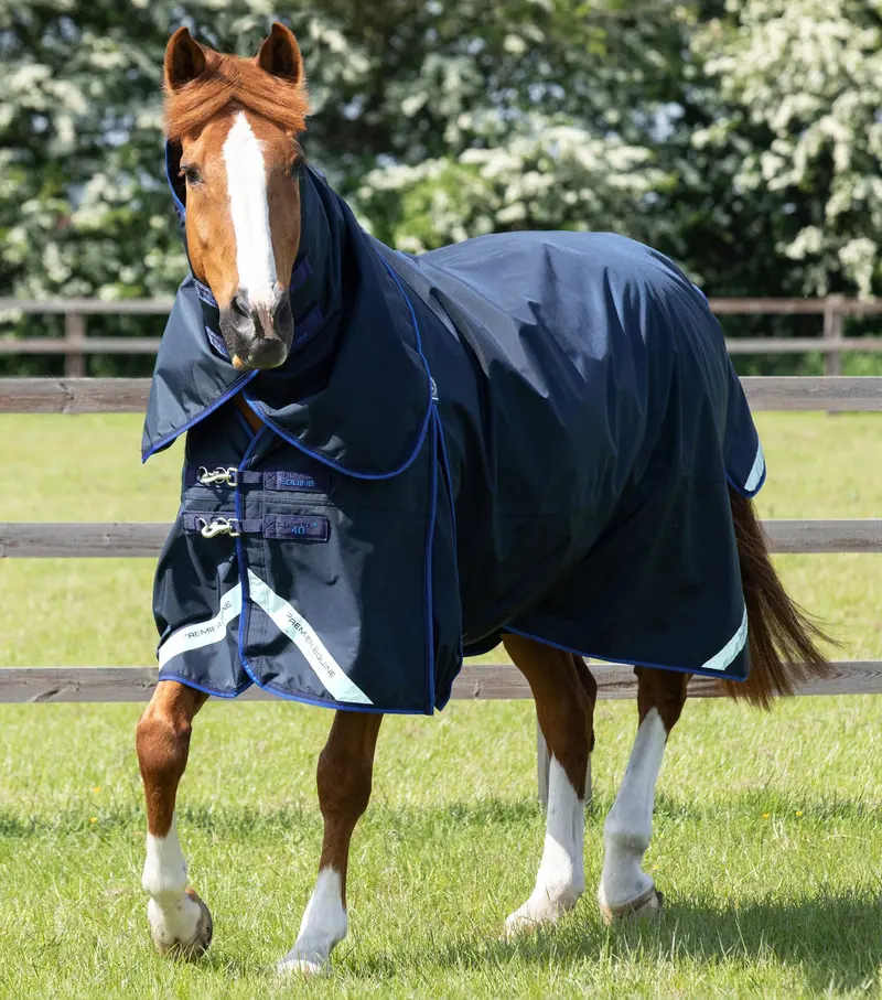 Buster 40G Turnout Rug With Classic Neck Cover Navy 1
