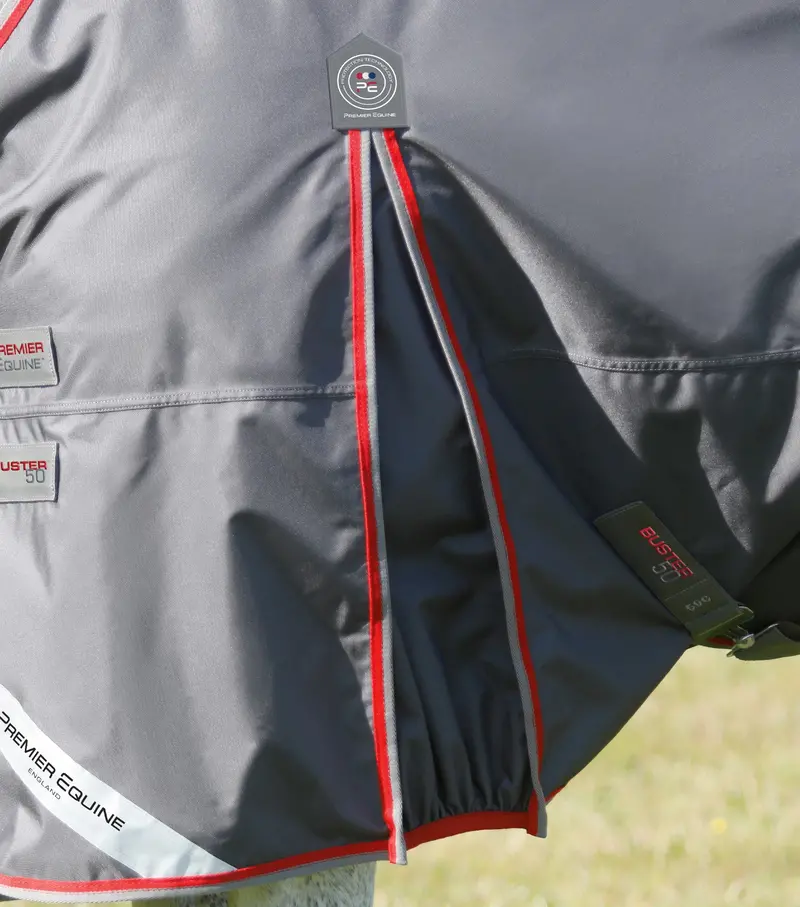 Buster 50G Turnout Rug With Snug-Fit Neck Cover Grey 5
