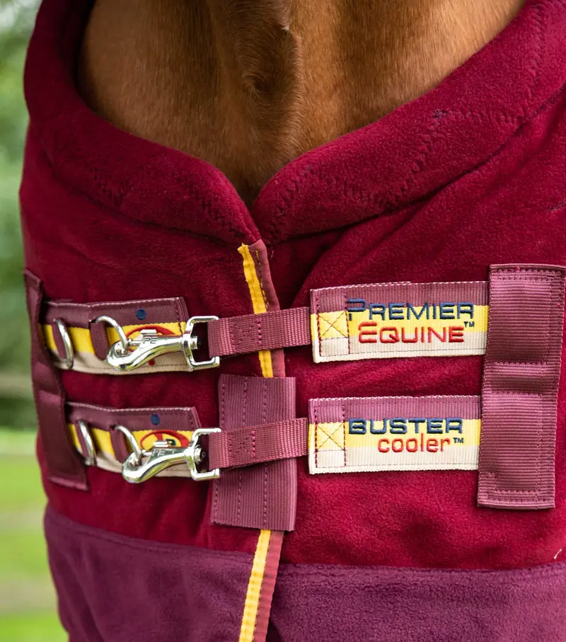 Buster Fleece Cooler Rug - Continental Edition Burgundy 3