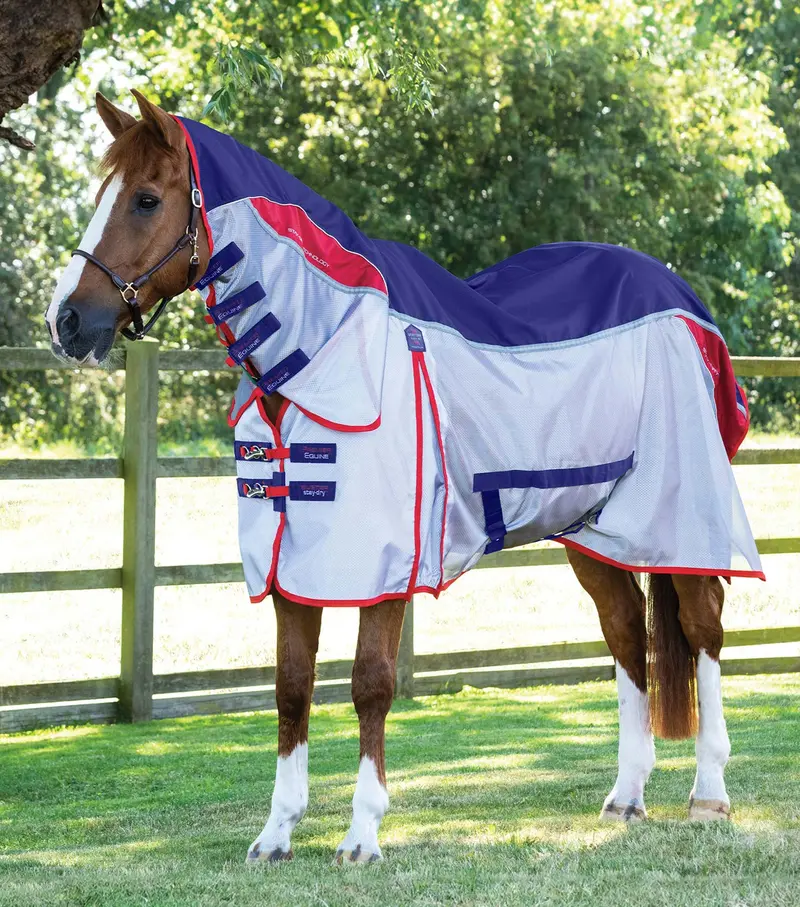 Buster Stay-Dry Super Lite Fly Rug With Surcingles Navy 1