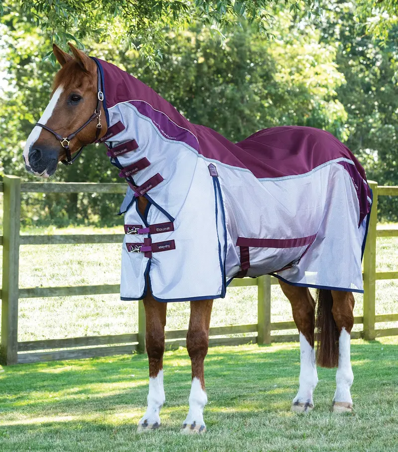 Buster Stay-Dry Super Lite Fly Rug With Surcingles Wine 1