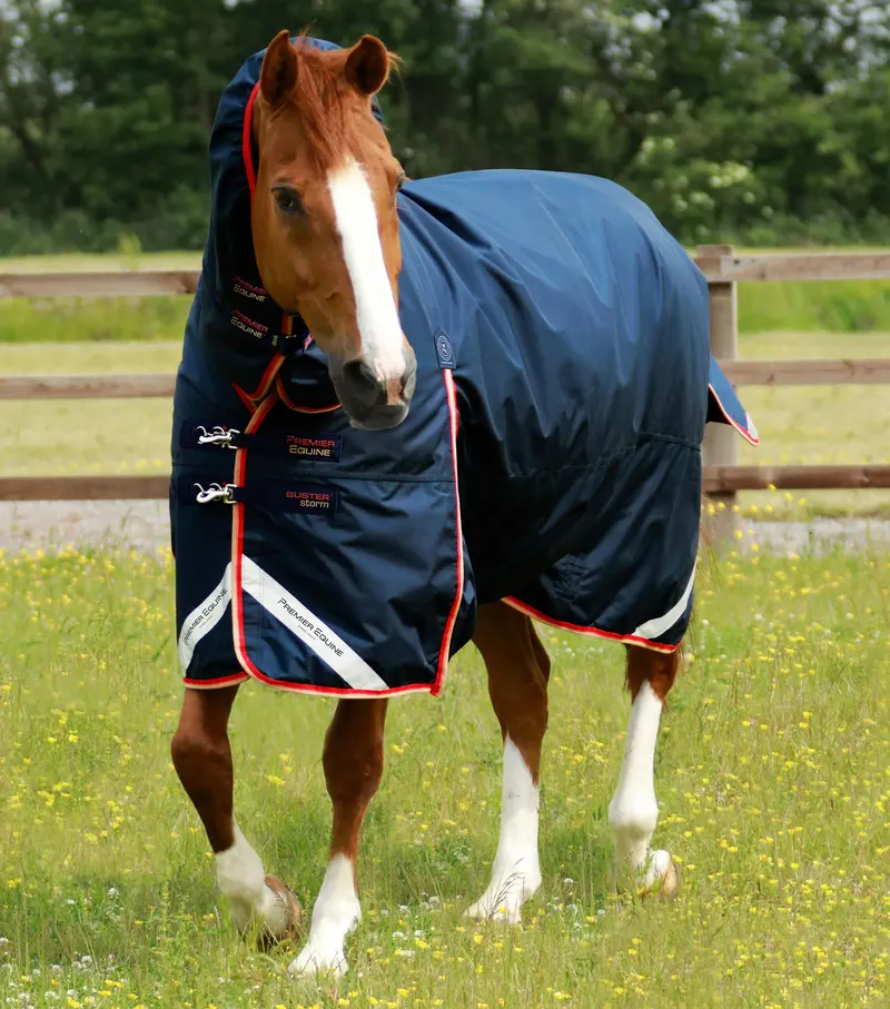 Buster Storm 200G Combo Turnout Rug With Snug-Fit Neck Navy 1