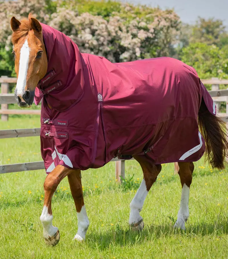 Buster Storm 90G Combo Turnout Rug With Classic Neck Burgundy 1
