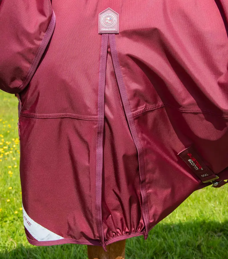 Buster Storm 90G Combo Turnout Rug With Classic Neck Burgundy 4