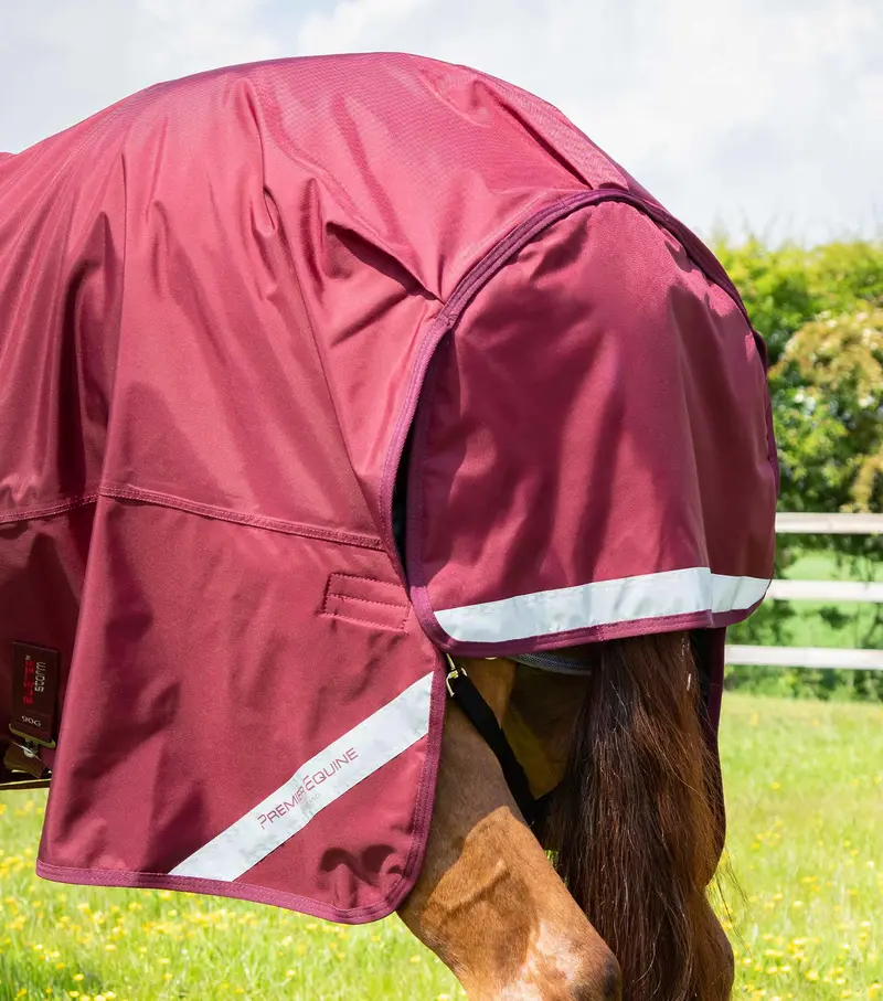 Buster Storm 90G Combo Turnout Rug With Classic Neck Burgundy 5