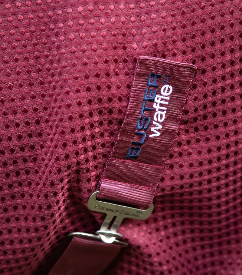 Buster Waffle Horse Cooler Rug Burgundy 5