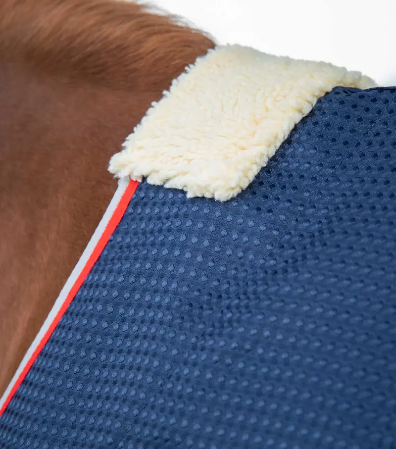 Buster Waffle Horse Cooler Rug Navy 3