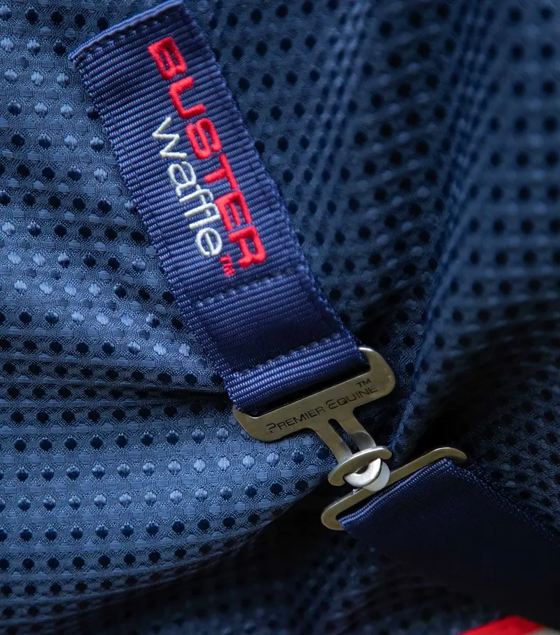 Buster Waffle Horse Cooler Rug Navy 5