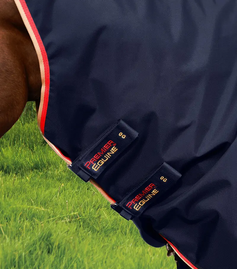 Buster Zero Turnout Rug With Classic Neck Cover Navy 3