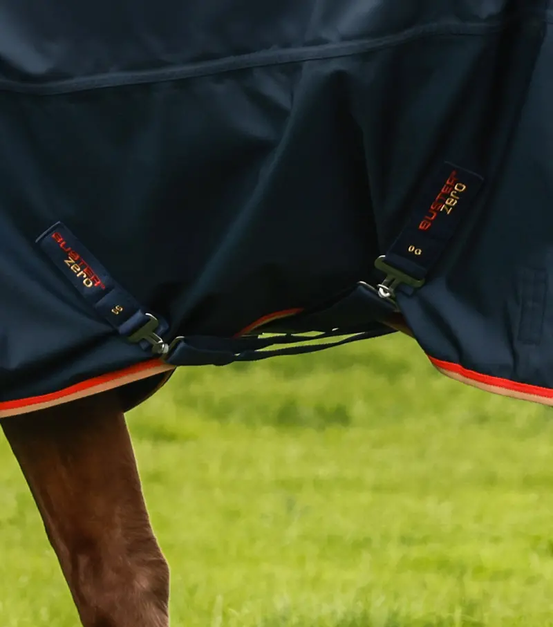 Buster Zero Turnout Rug With Classic Neck Cover Navy 5