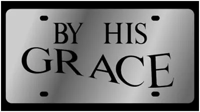 By His Grace Stainless Steel License Plate (Chrome) 1