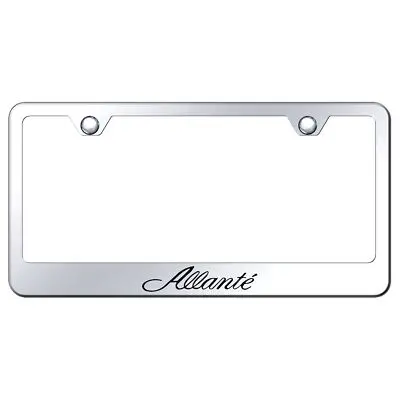 Cadilac Allante Laser Etched Logo Stainless Steel License Plate Frame (Chrome) 1