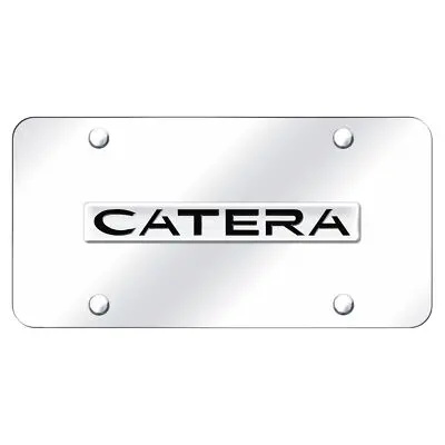 Cadilac Catera Name License Plate (Chrome On Mirrored) 1