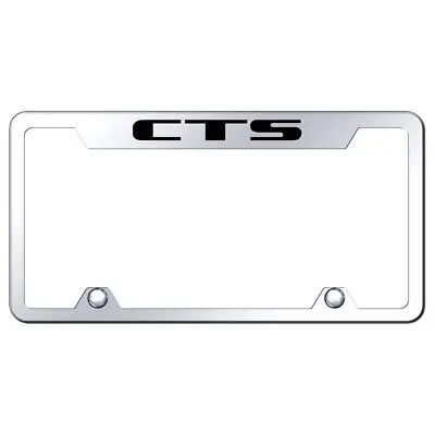 Cadilac Cts Logo Stainless Steel Truck Cut-Out License Plate Frame (Chrome) 1