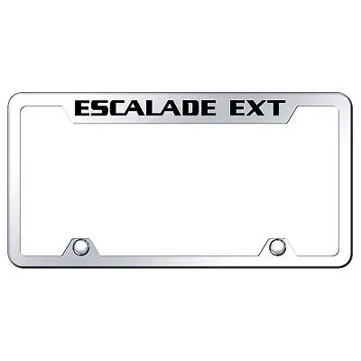 Cadilac Escalade Ext Stainless Steel Truck Cut-Out License Plate Frame (Chrome) 1