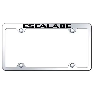Cadilac Escalade Stainless Steel Wide Body Truck License Plate Frame (Chrome) 1