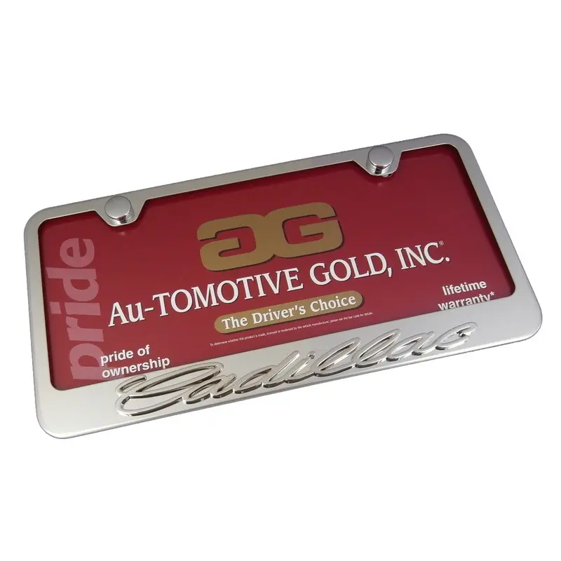 Cadillac 3D Premier License Plate Frame (Chrome) 1