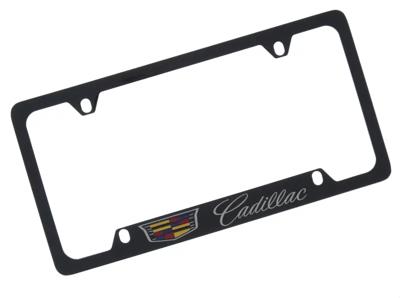 Cadillac Crest New Logo License Plate Frame (Black) 1