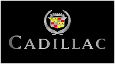 Cadillac Dual Crest Logo Carbon Steel License Plate (Black) 1
