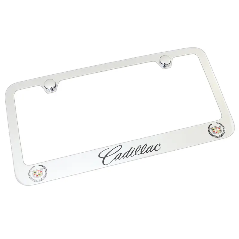 Cadillac Dual Logo License Plate Frame (Chrome) 1