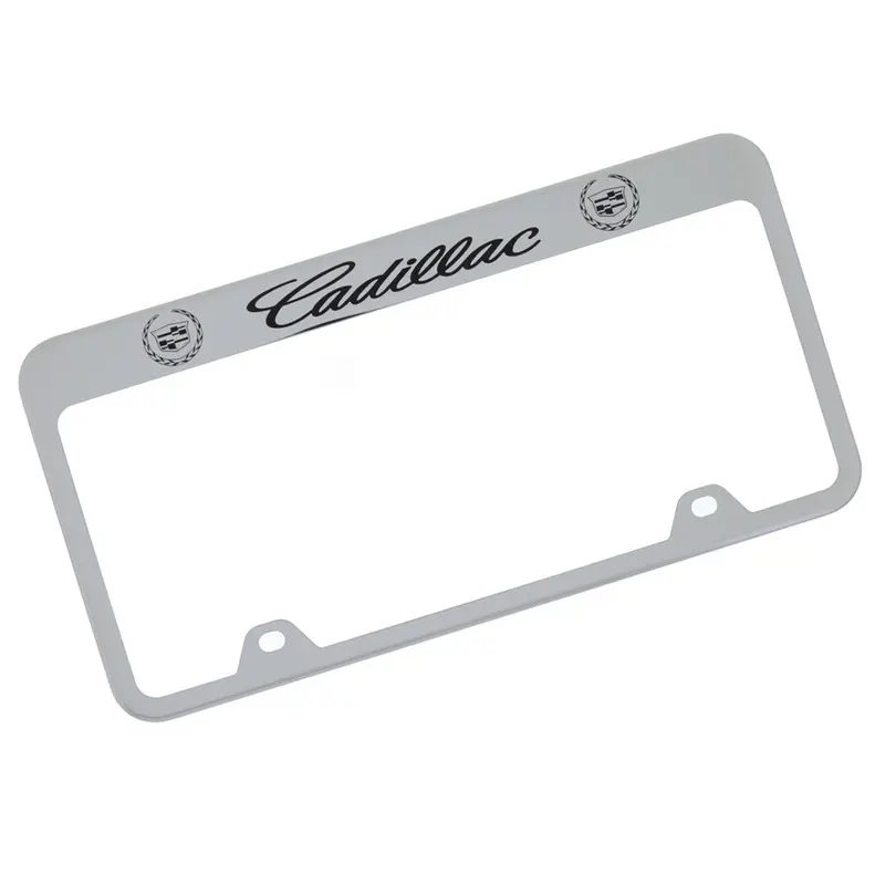 Cadillac Inverted License Plate Frame (Chrome) 1