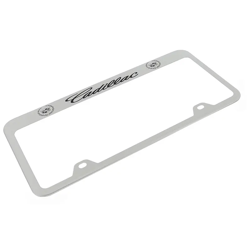 Cadillac Inverted License Plate Frame (Chrome) 2