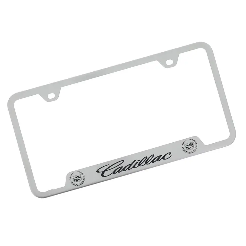 Cadillac License Plate Frame (Brushed Chrome) 1