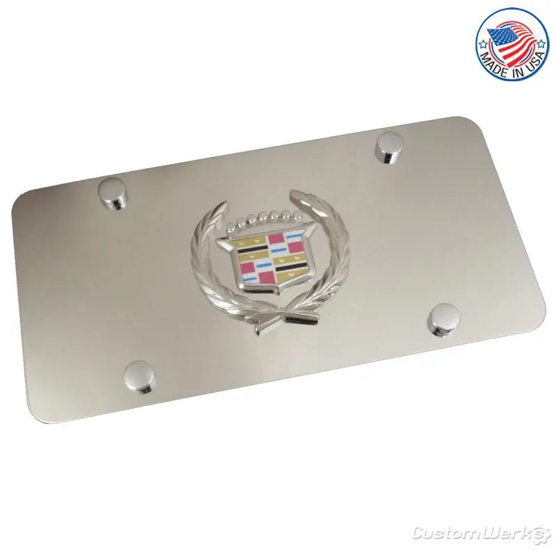 Cadillac Logo License Plate (Chrome) 1