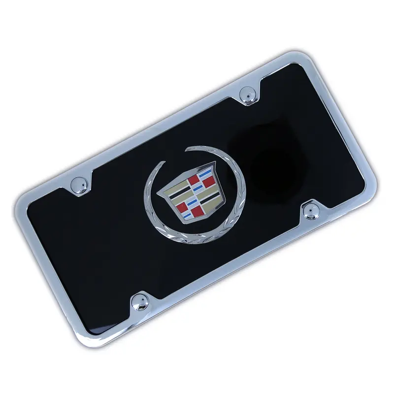 Cadillac New Logo License Plate Kit (Black) 1