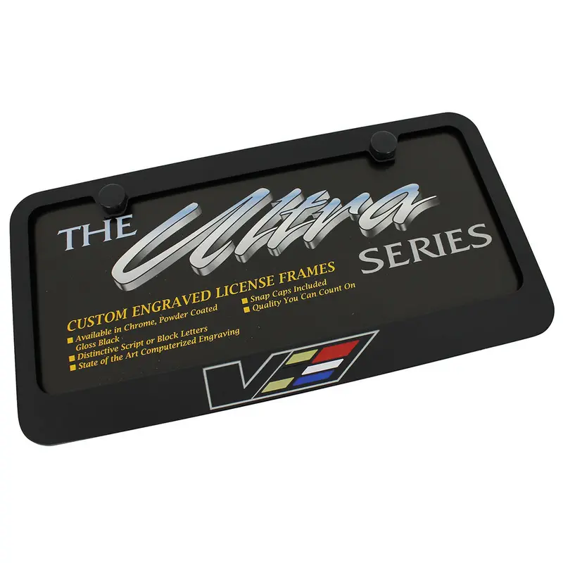 Cadillac V License Plate Frame (Black) 1