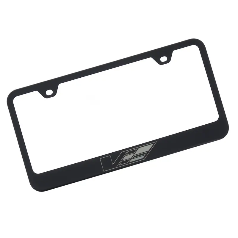 Cadillac V Logo License Plate Frame (Black) 1