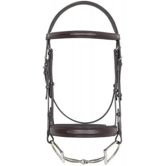 Camelot Fancy Stitched Wide Noseband Comfort Padded Snaffle Bridle 1