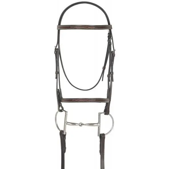 Camelot Gold Fancy Stitched Raised Bridle With Laced Reins 1