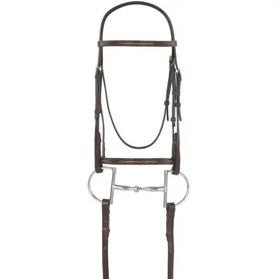 Camelot Raised Fancy Stitch Snaffle Bridle 1