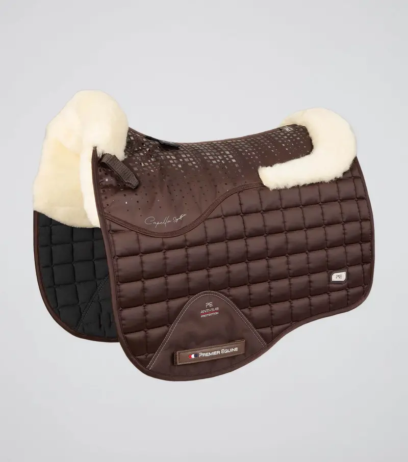 Capella Close Contact Merino Wool Dressage Square Brown/Natural Wool 1