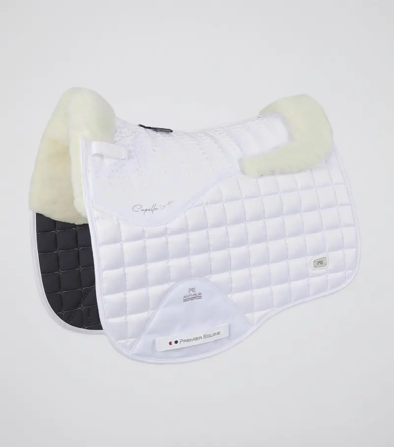 Capella Close Contact Merino Wool Dressage Square White/Natural Wool 1