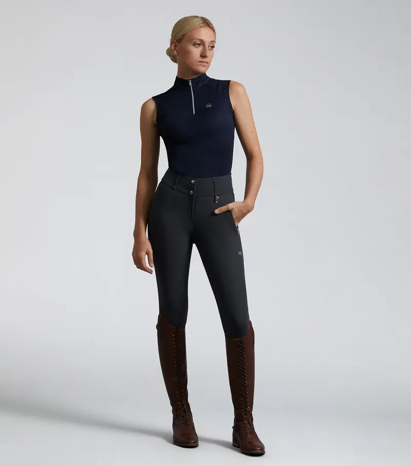 Carapello Ladies Full Seat Gel Riding Breeches Anthracite 1