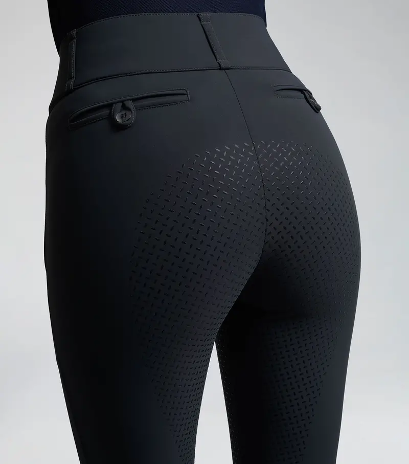 Carapello Ladies Full Seat Gel Riding Breeches Anthracite 4