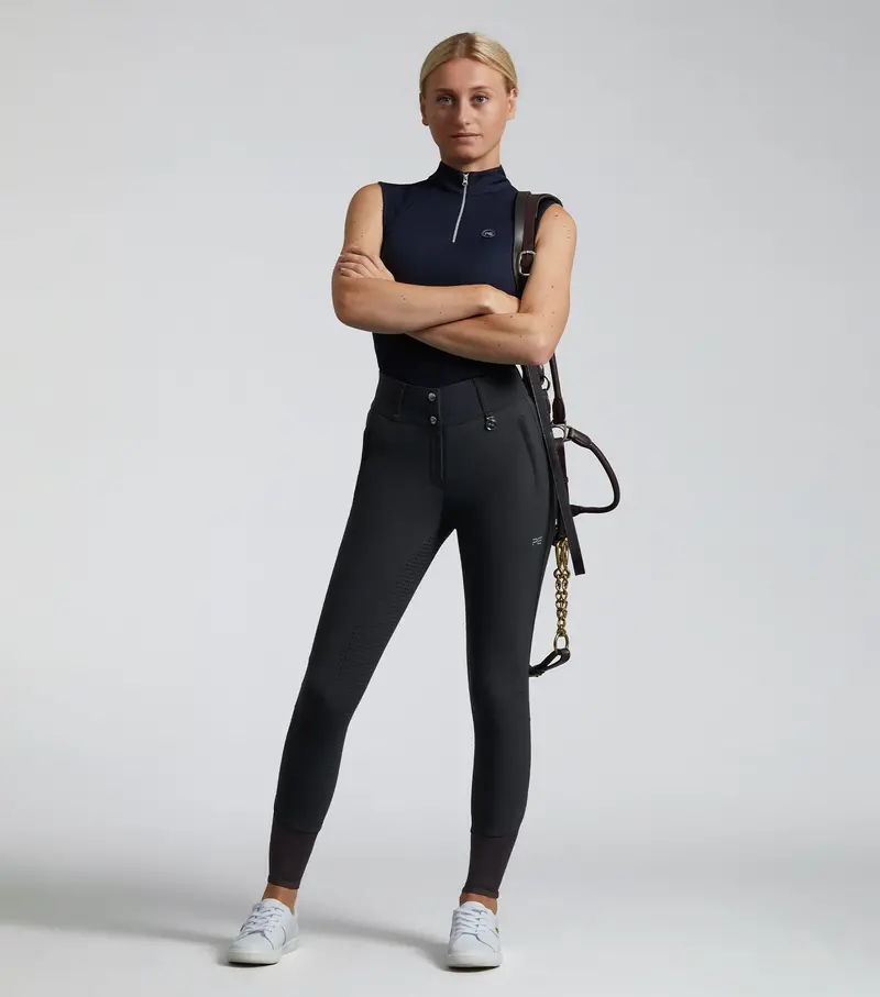 Carapello Ladies Full Seat Gel Riding Breeches Anthracite 6