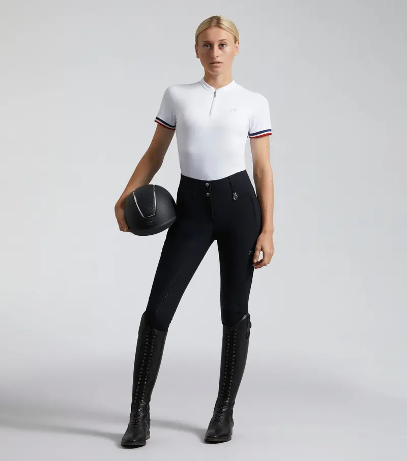 Carapello Ladies Full Seat Gel Riding Breeches Black 1