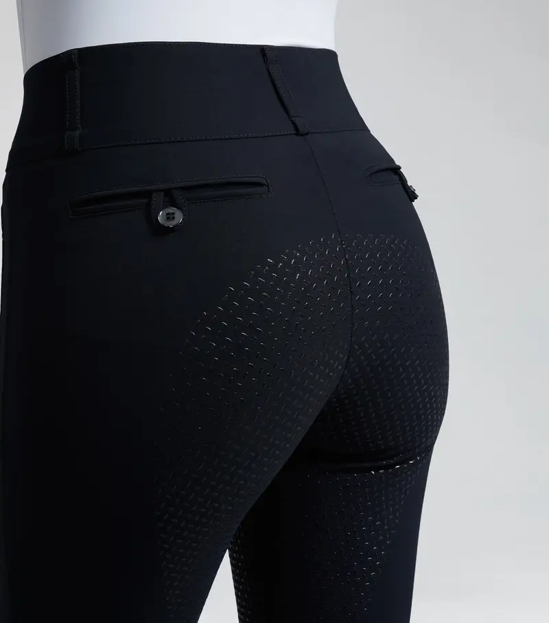 Carapello Ladies Full Seat Gel Riding Breeches Black 3