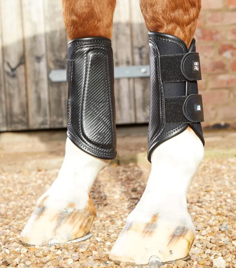 Carbon Air-Tech Double Locking Brushing Boots Black 1