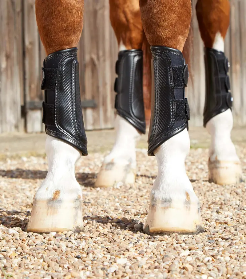 Carbon Air-Tech Double Locking Brushing Boots Black 2