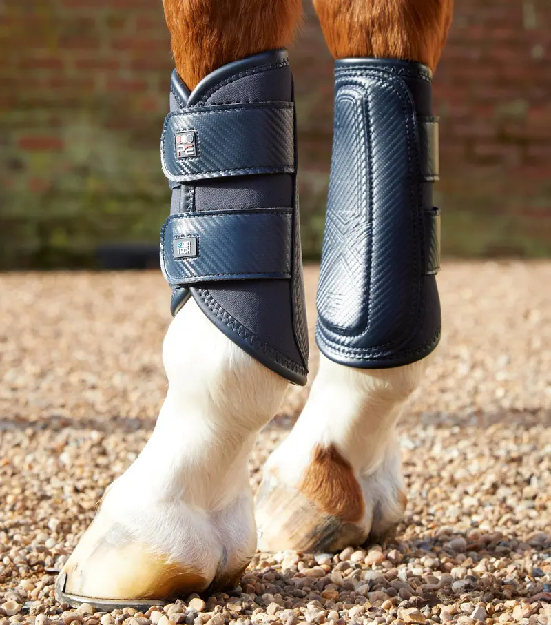 Carbon Air-Tech Double Locking Brushing Boots Navy 1