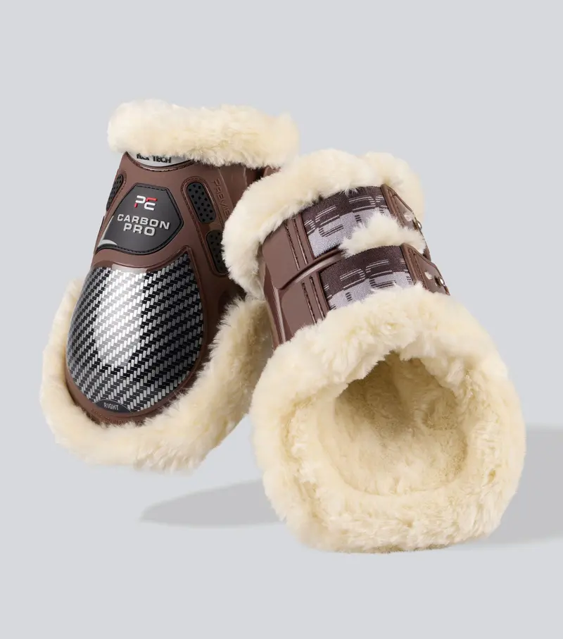 Carbon Pro Techno Wool Fetlock Boots Brown 1