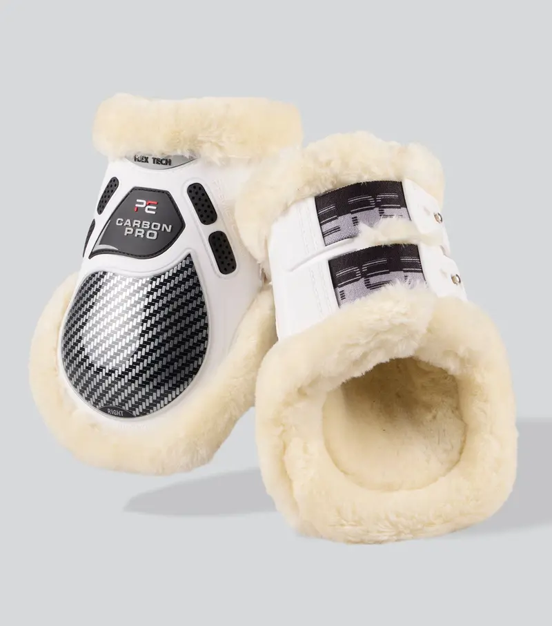 Carbon Pro Techno Wool Fetlock Boots White 1
