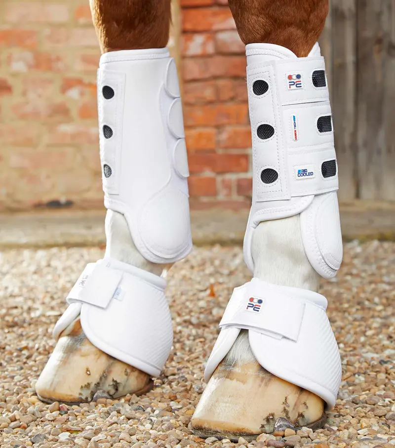 Carbon Tech Air Cooled Eventing Boots White Front 1